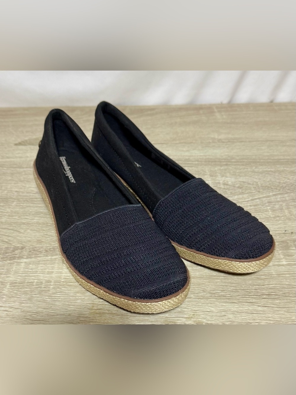 Navy Grasshoppers Quinn Ortholite Round Toe Wedge Sneaker Keds, Sz 9